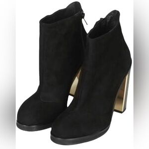 Topshop Black Heeled Booties Size 8